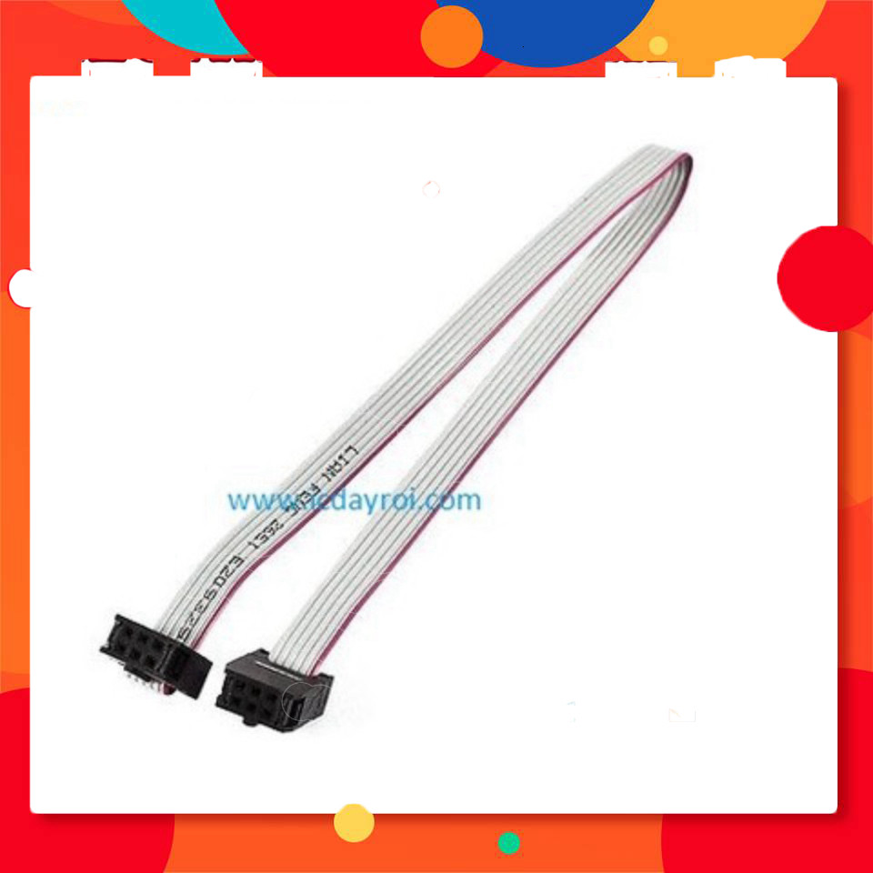 [3 Cái]- Dây cáp xám FC-6P JTAG 2.54MM 20CM Điện Tử Store99