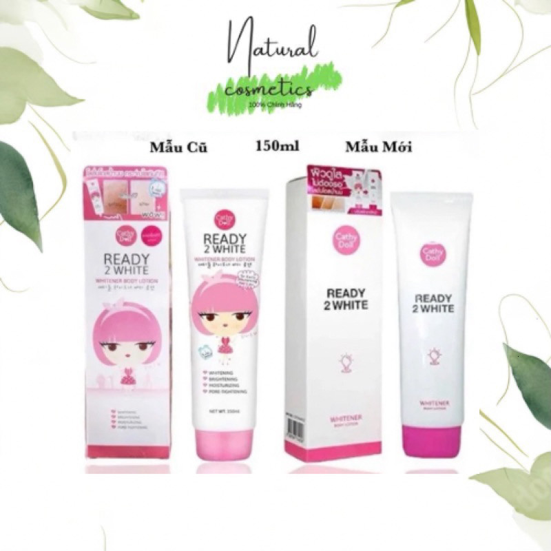 [Chính Hãng] Kem Dưỡng Trắng Da Và Make Up Body Ready 2 White CATHY DOLL , Thái Lan Chính Hãng 150ml