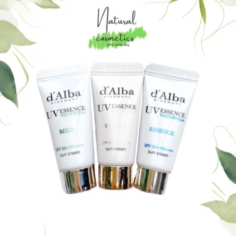 [Chính Hãng] Set Mini Kem Chống Nắng D'alba Waterfull Essence / MILD / TONE UP Sun Cream KCN DALBA S