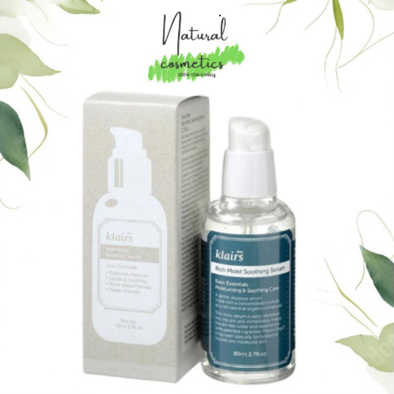 [Chính Hãng] Tinh Chất Klairs Rich Moist Soothing Serum 80ml dưỡng ẩm sâu serum Klairs 80ml
