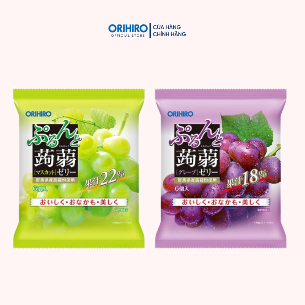 Thạch trái cây Orihiro 6 chiếc/gói