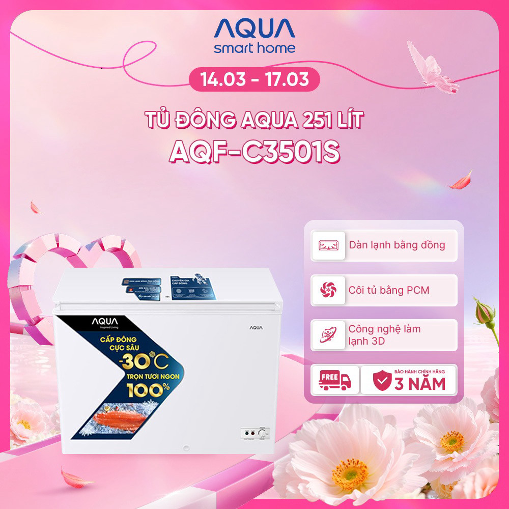 Tủ Đông Aqua 251 Lít AQF-C3501S - Freeship toàn quốc