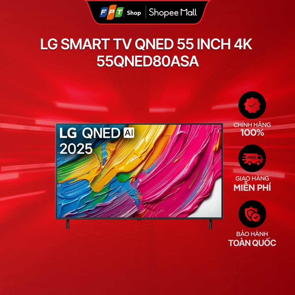 LG Smart Tivi QNED 55 inch 4K 55QNED80ASA