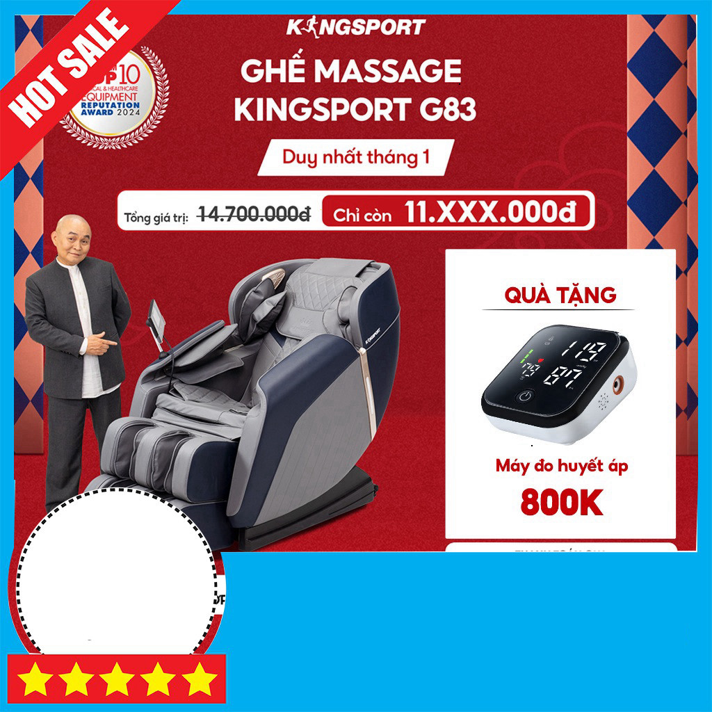 Nhắn shop Ghế Massage Kingports G83 Con Lăn Lòng Bàn Chân Nhiệt Hồng Ngoại Freeship.