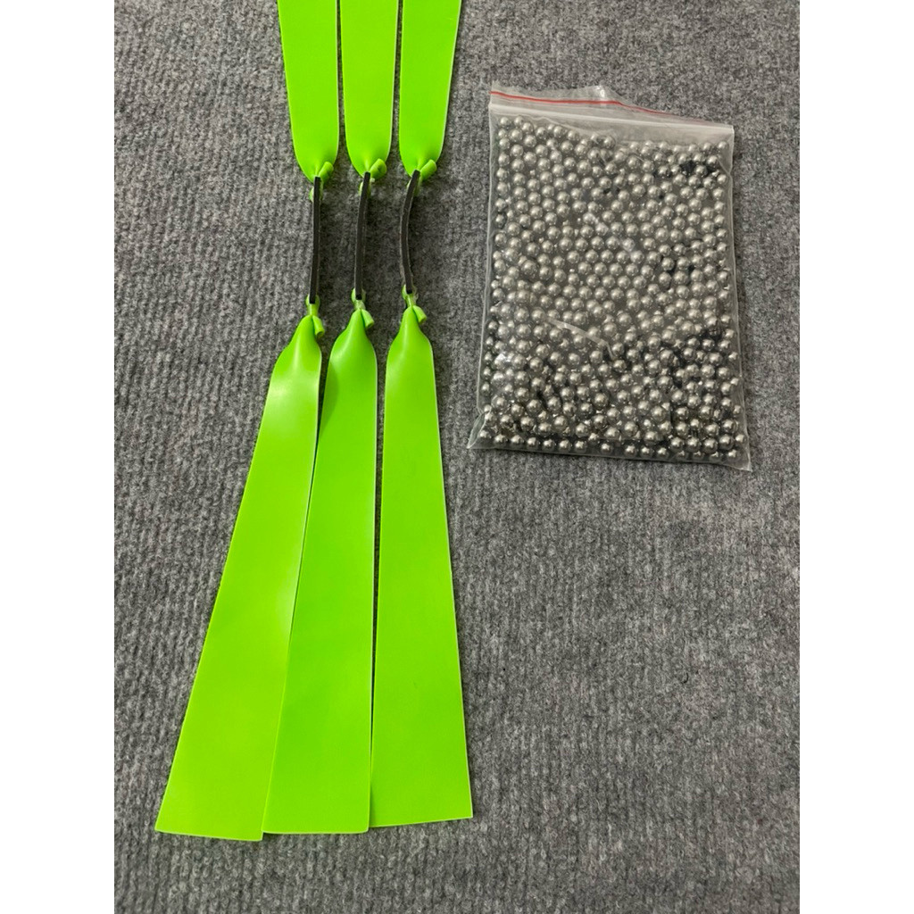 3 Dây dẹp dùng cho ná vip 10 xanh la kích thước 20*40*220cm kèm 1kg bi hugyss