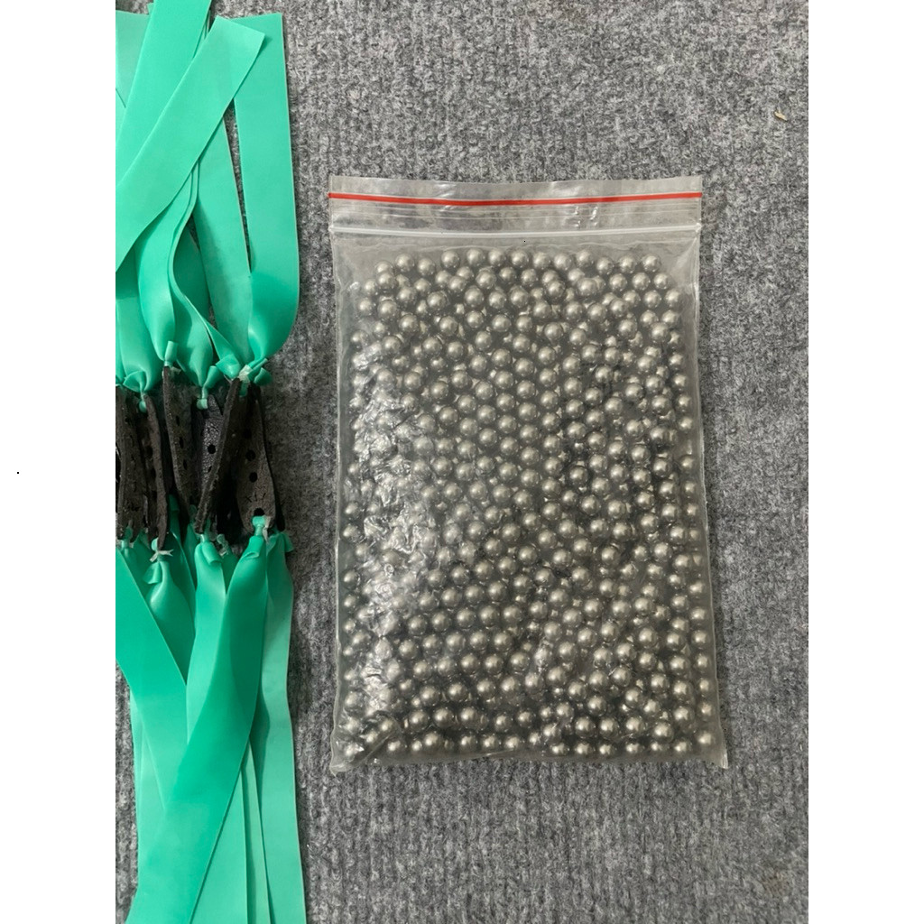 COMBO 10 dây xanh ngọc kháng lực 0.55 dài 15cm kèm 1kg bi 6.35 bi 7 bi 8 lựa chọn hugyss