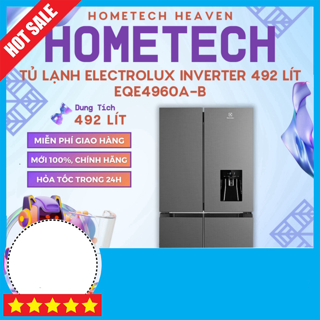 Nhắn shop Electrolux Tủ Lạnh Inverter 492L Eqe4960a-b Chín Hãng Freeship.