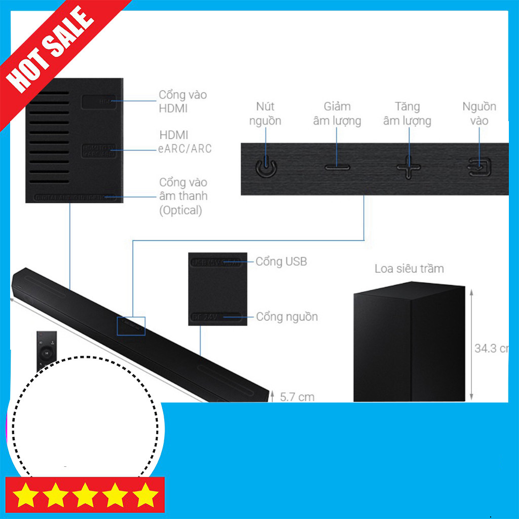 Nhắn shop BO LOA THANH SAMSUNG HW-Q600C - LOA THANH CHÍNH HÃNG Freeship.