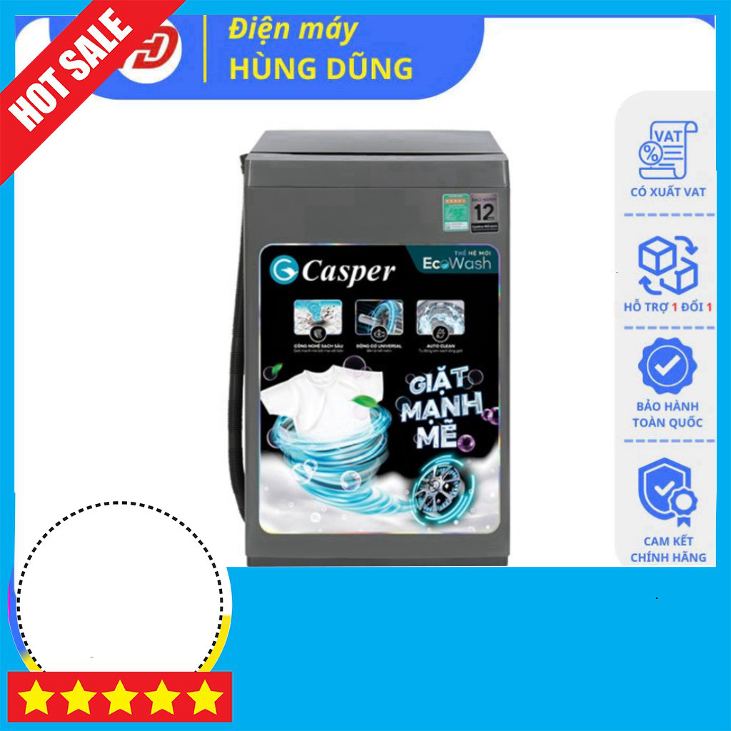 Nhắn shop Máy Giặt Lồng Đứng Casper 7.5kg WT-75NG1 & 8.5kg WT-85NG1 Freeship.