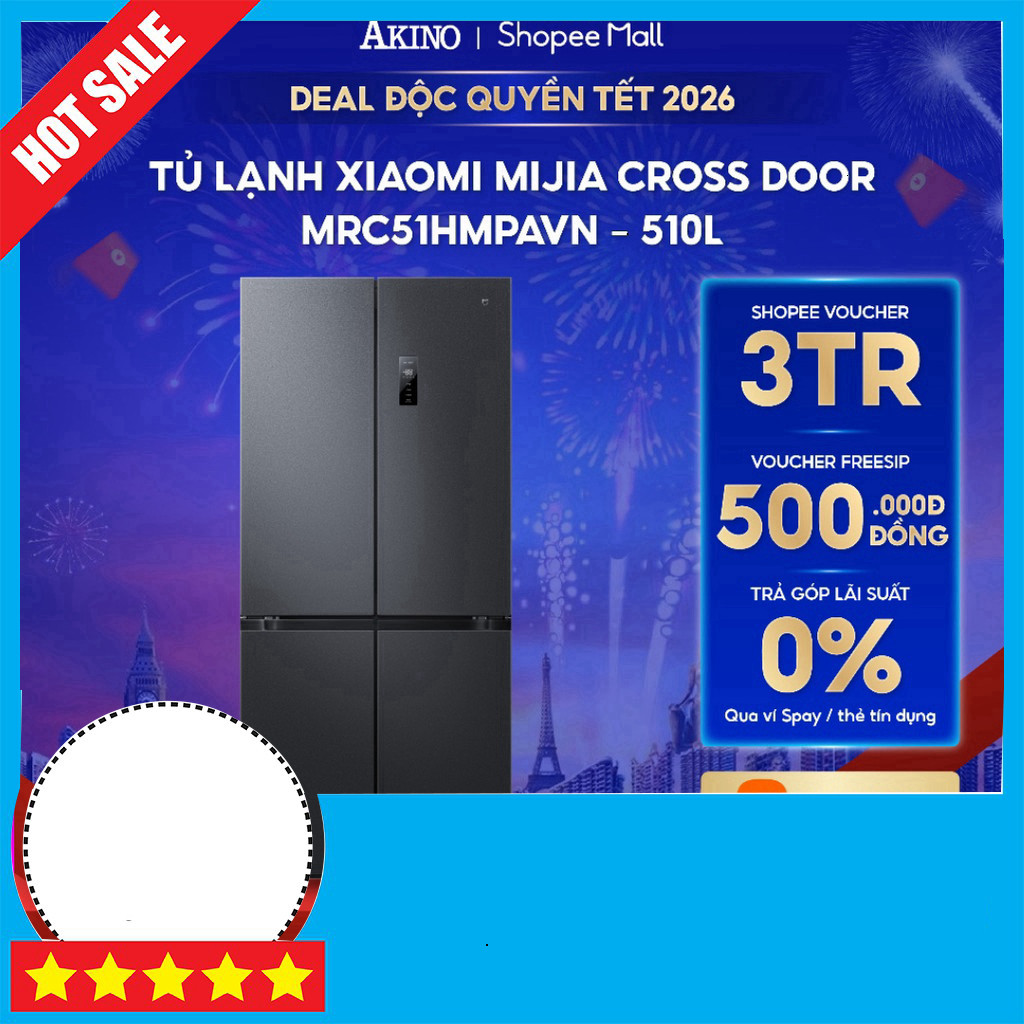 Nhắn shop Tủ Lạnh Cross Door Xiaomi Mijia 510 lít Chính Hãng Freeship.