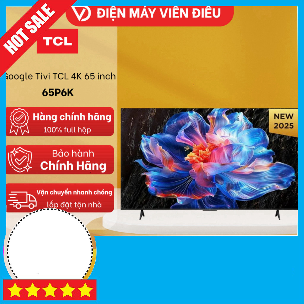 Nhắn shop Google Tivi TCL 65 inch 4K hình ảnh sống động âm thanh mạnh mẽ. Freeship.