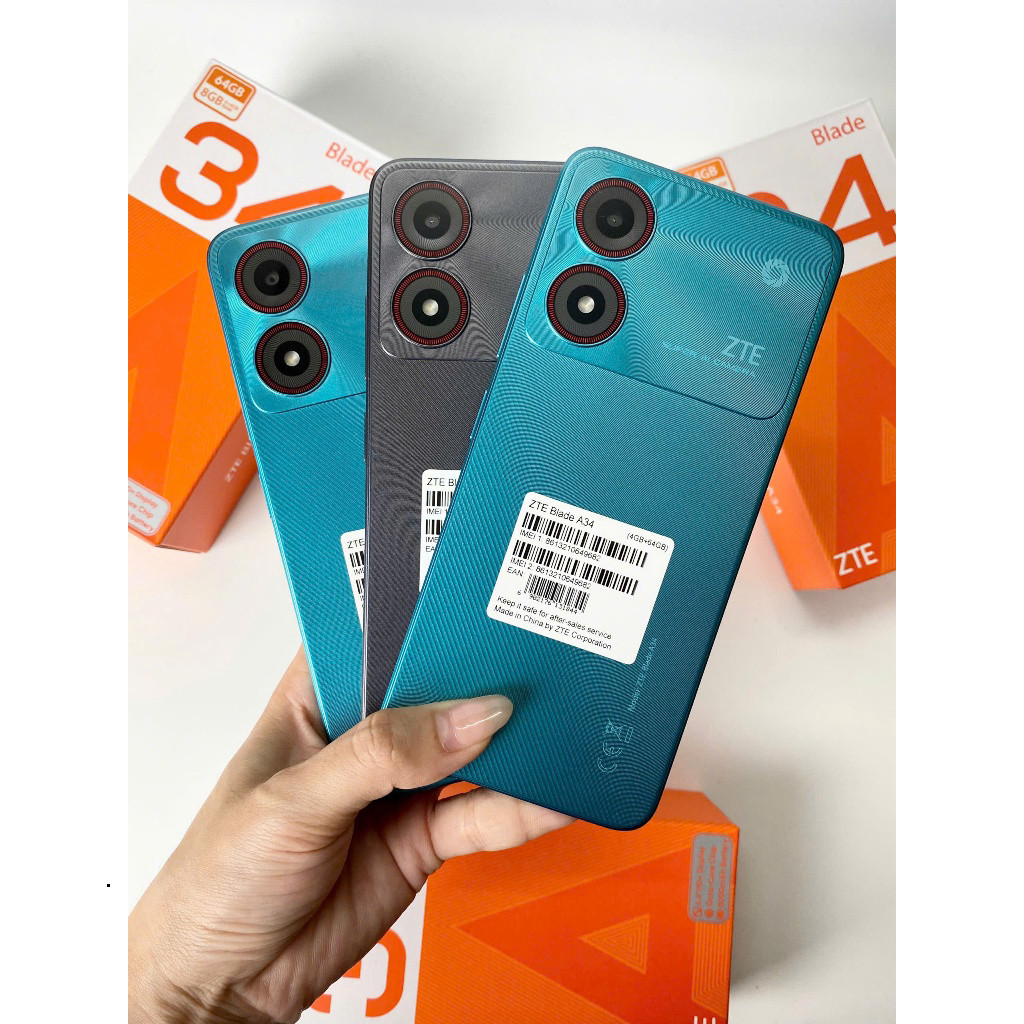 [Chính Hãng] Điện Thoại ZTE Blade A34 4GB/64GB Fullbox Mới Thiết Kế Đẹp - Hàng Công Ty Bảo Hành 12 T