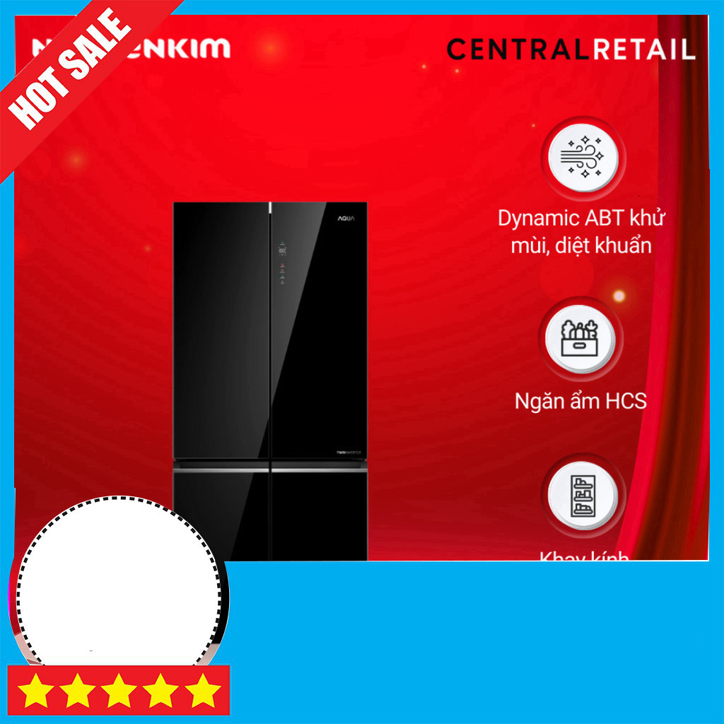 Nhắn shop Tủ Lạnh Aqua Inverter AQR-M600XA(GB) Mới 2025 Freeship.