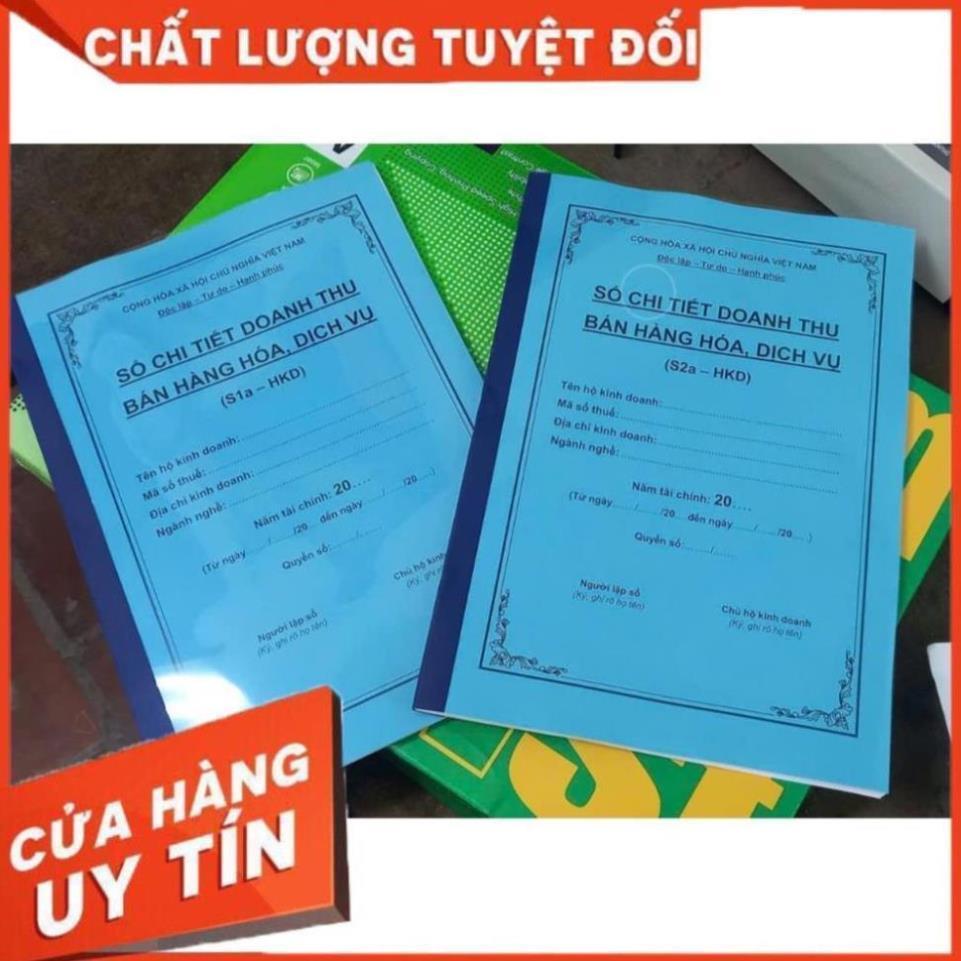 Sổ Sách (Khổ to A4 chuẩn mới:S1a-HKD+ S2a-HKD) Cho HKD Doanh Thu Dưới 500Tr+Trên 500Tr - Chi Tiết Do
