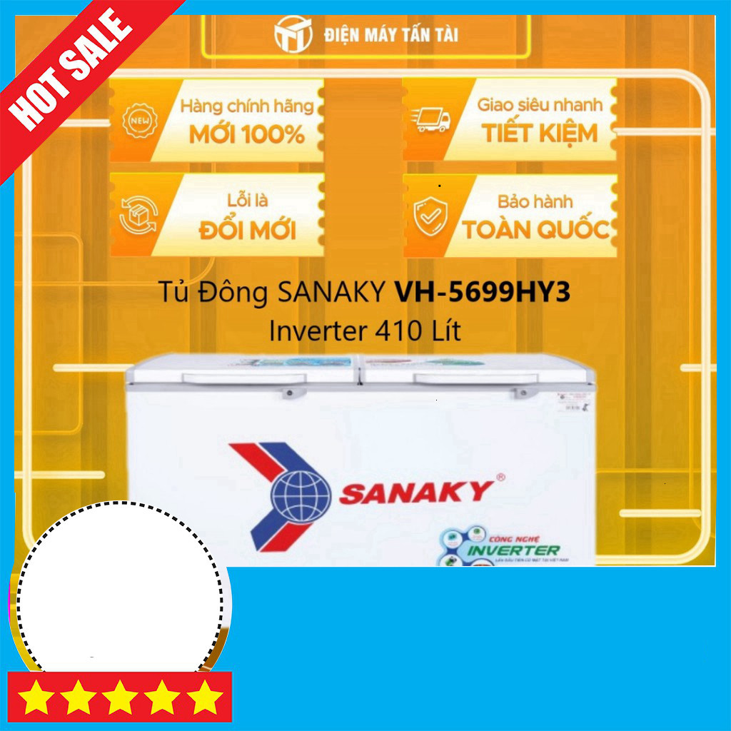 Nhắn shop Tiêu đề sản phẩm mới:
Tủ Đông Sanaky Inverter 410 Lít VH-5699HY3 - MIỄN PHÍ GIAO HCM
Tôi đ