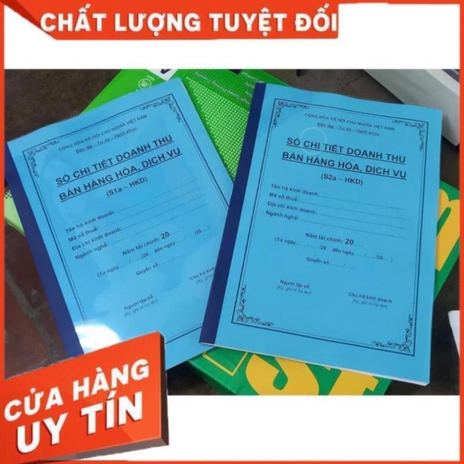 Sổ Sách (Khổ to A4 chuẩn mới:S1a-HKD+ S2a-HKD) Cho HKD Doanh Thu Dưới 500Tr+Trên 500Tr - Chi Tiết Do