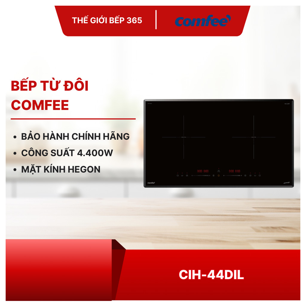 Bếp từ thông minh COMFEE CIH-44DIL – AI Inverter tiết kiệm điện, Booster 2500W