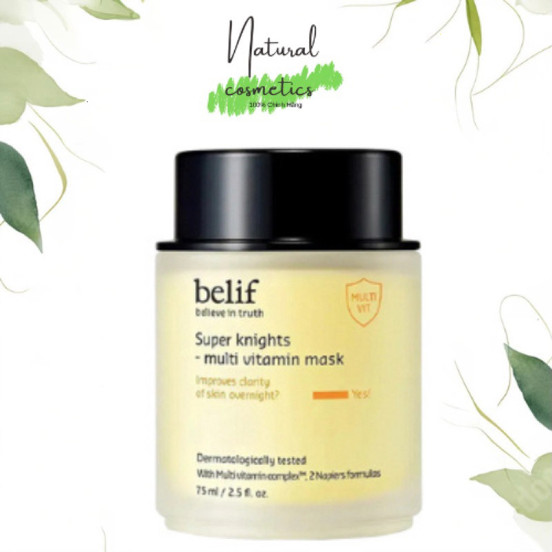 [Chính Hãng] Mặt Nạ Ngủ Belif Super Knight Multi Vitamin Mask Mặt Nạ Belif Phục Hồi Da 75ml
