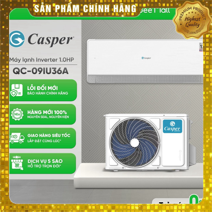 Máy Lạnh Inverter 1.0HP QC-09IU36A | 1.5HP QC-12IU36A | Toàn Quốc Giao nhanh toàn quốc.