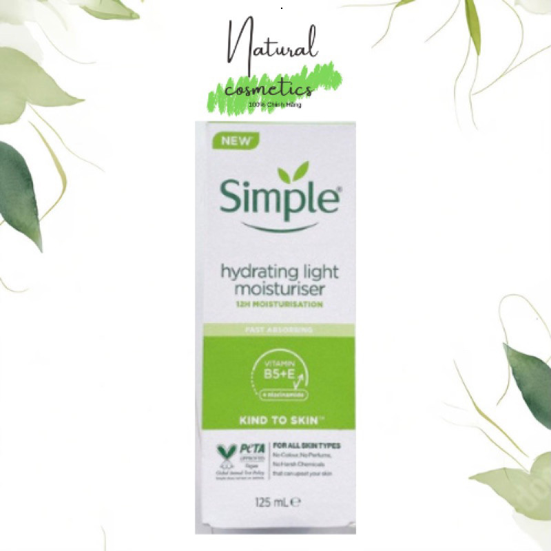 [Chính Hãng] Kem Dưỡng Ẩm Simple Kind To Skin Hydrating Light Moisturiser 125ml