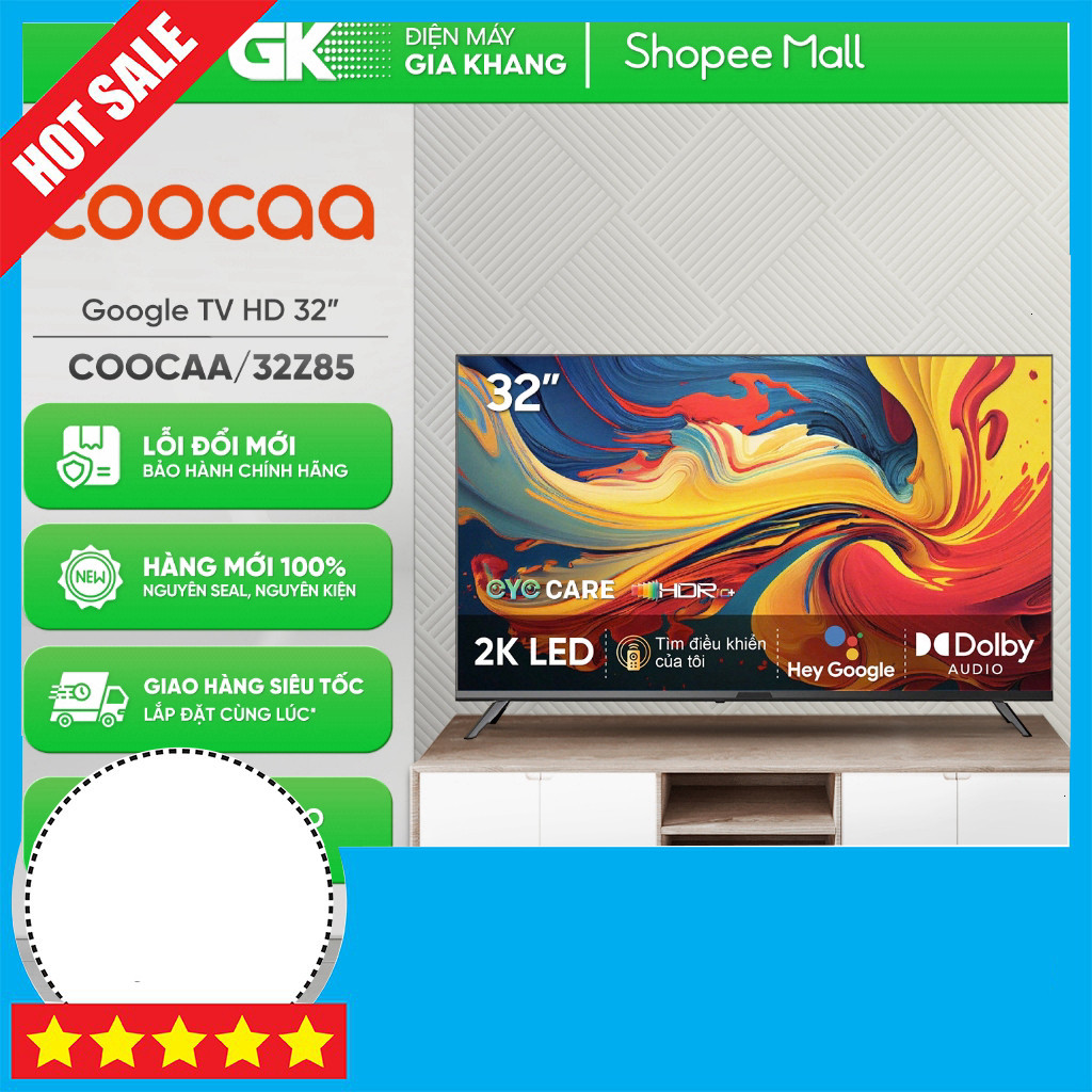 Nhắn shop Google Tivi Coocaa Full HD 43inch 43Z85 Toàn Quốc Freeship.