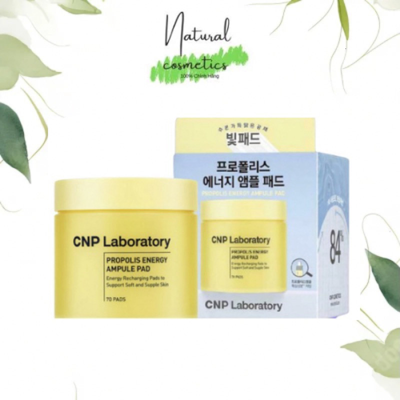 [Chính Hãng] Toner Pad Dưỡng Ẩm CNP Keo Ong Laboratory Pad Cấp Ẩm CNP Cho Da 160ml (70 miếng)