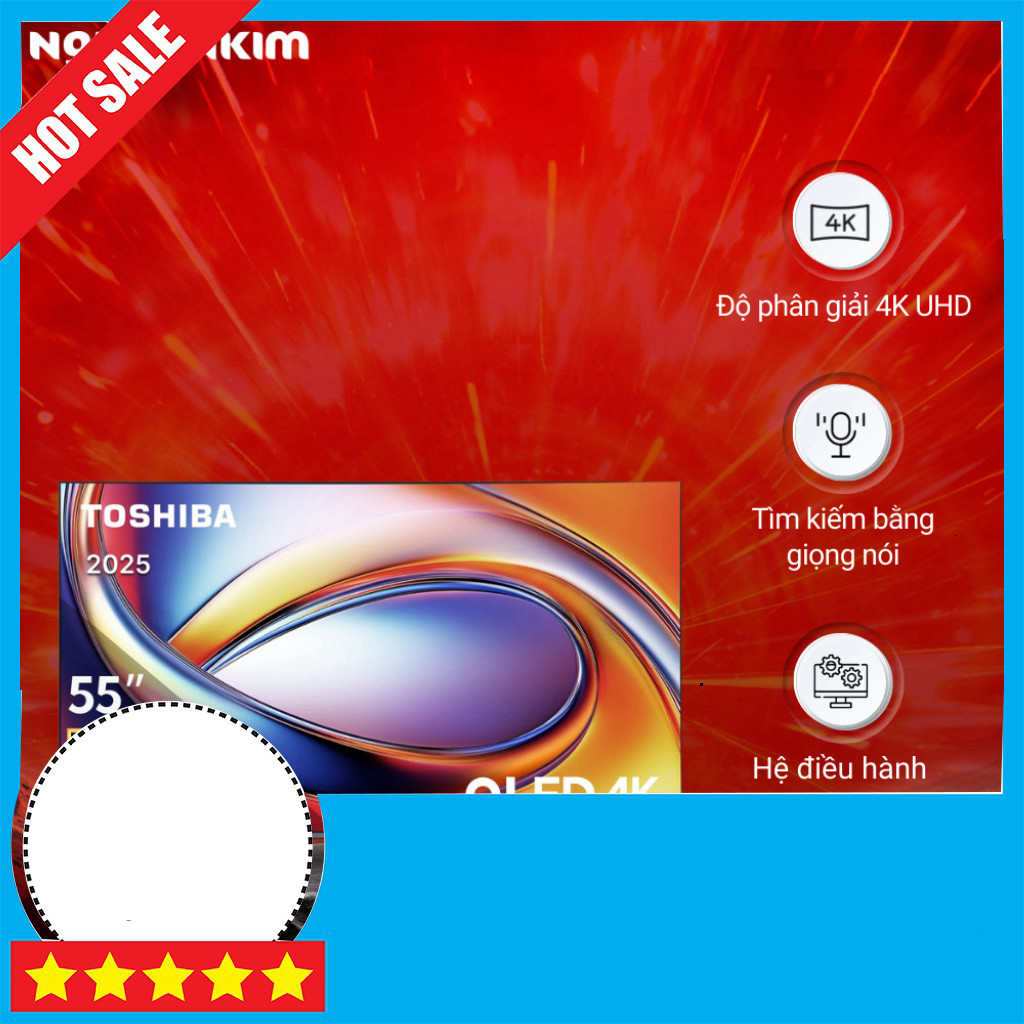 Nhắn shop Tivi Smartisan QLED Toshiba AI 4K 55inch 55M450RP Mới 2025 Freeship.