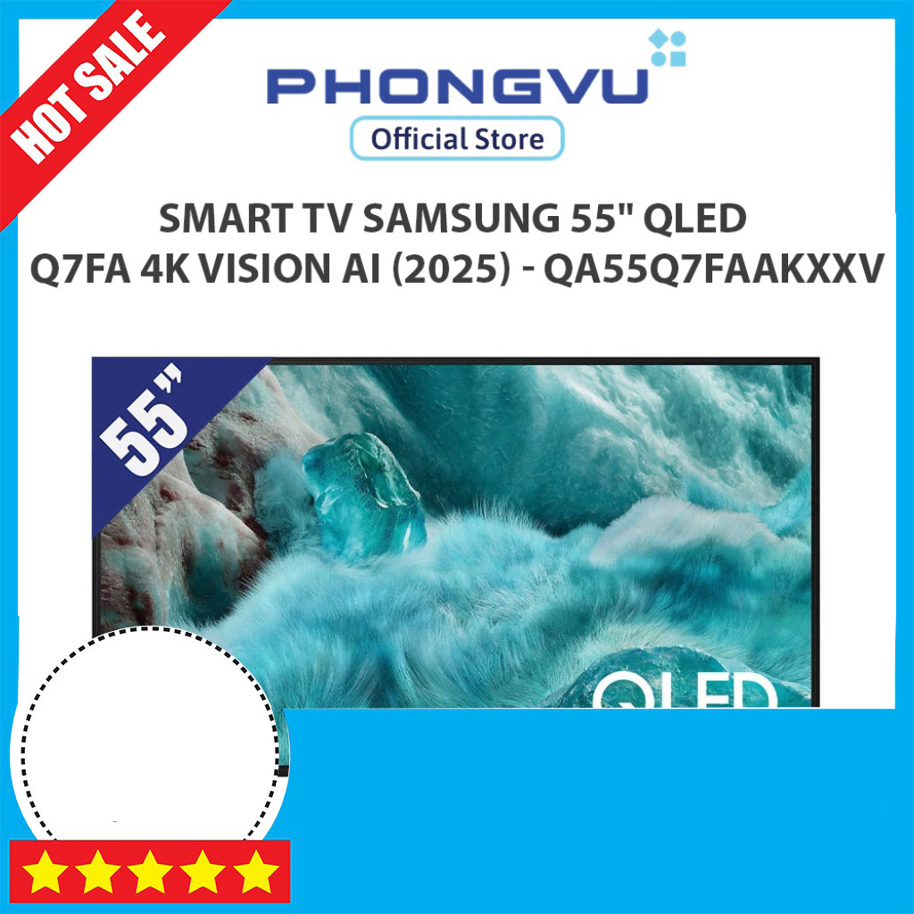Nhắn shop Smart TV Samsung QLED 55" 4K Vision AI Q7FA - QA55Q7FAAKXXV - Bán Tại Hà Nội và TP.HCM - B