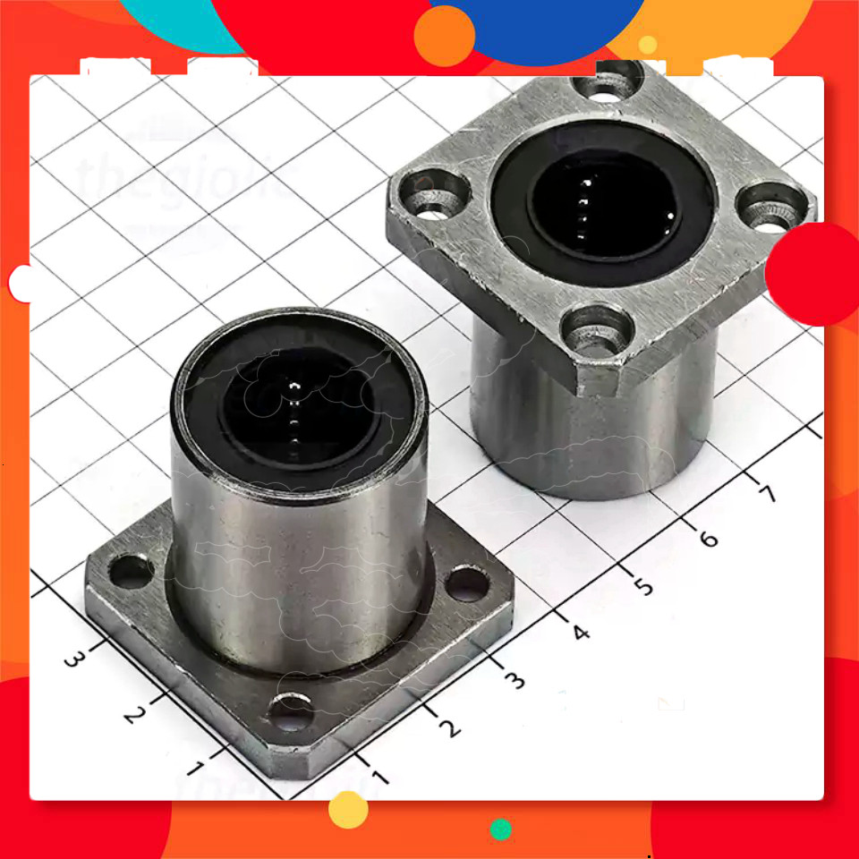 LMK16UU Bi Trượt, Con Trượt Mặt Bích Vuông Lỗ Trục 16mm, Đường Kính Ngoài 28mm, Dài 37mm Điện Tử Sto