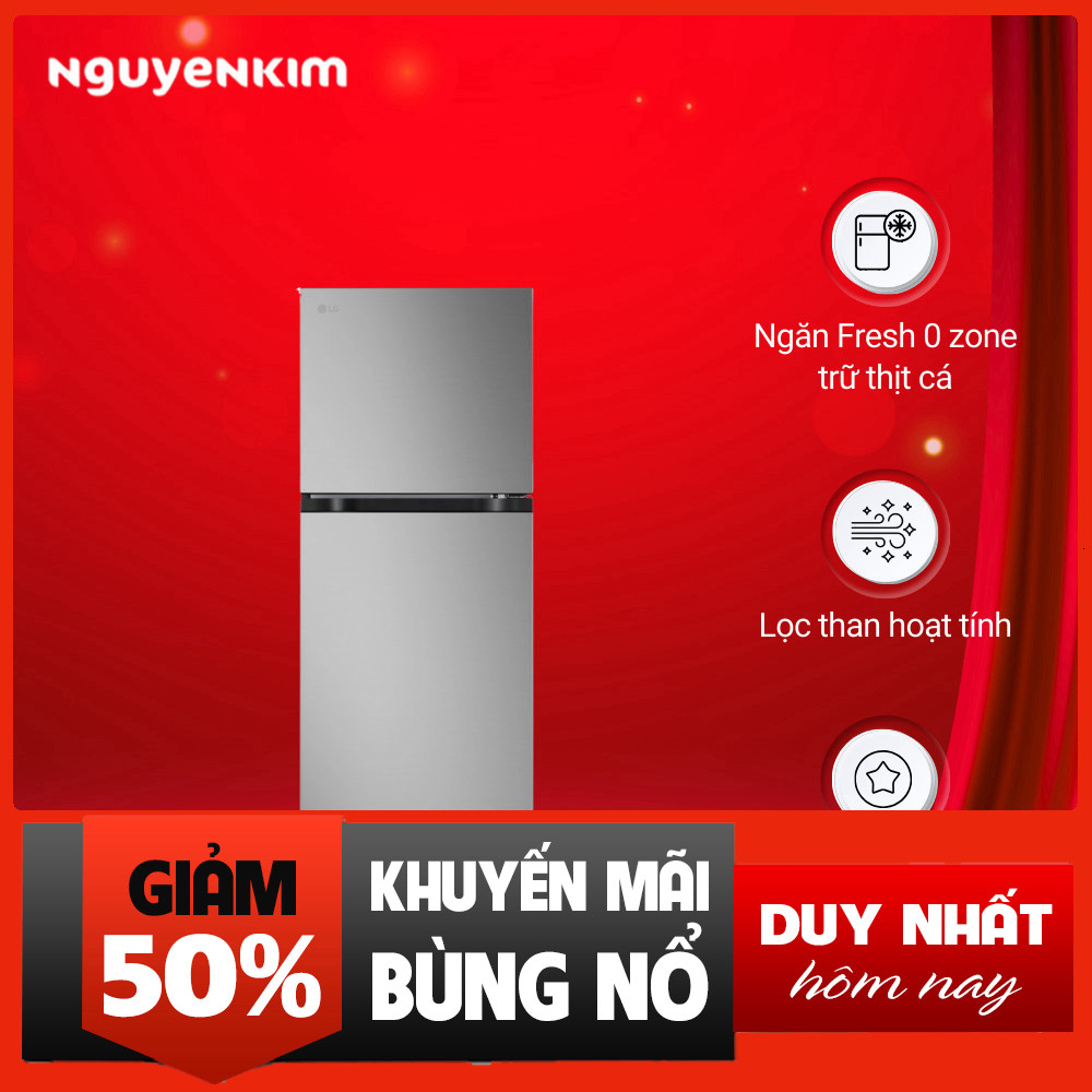 Khuyễn mãi  Tủ lạnh LG Inverter 266 Lít Tặng 2 Bó rau LTB26SVM Mới 2025 Freeship.