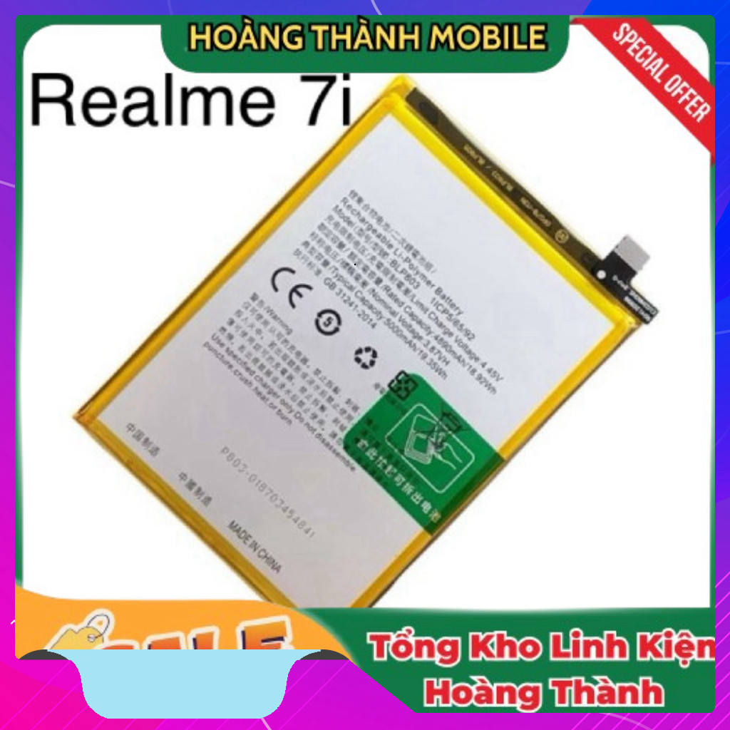 Pin BLP757/BLP803 cho Realme 6/Realme 7i - chất lượng cao, bảo hành dài hạn Giá Ưu Đãi