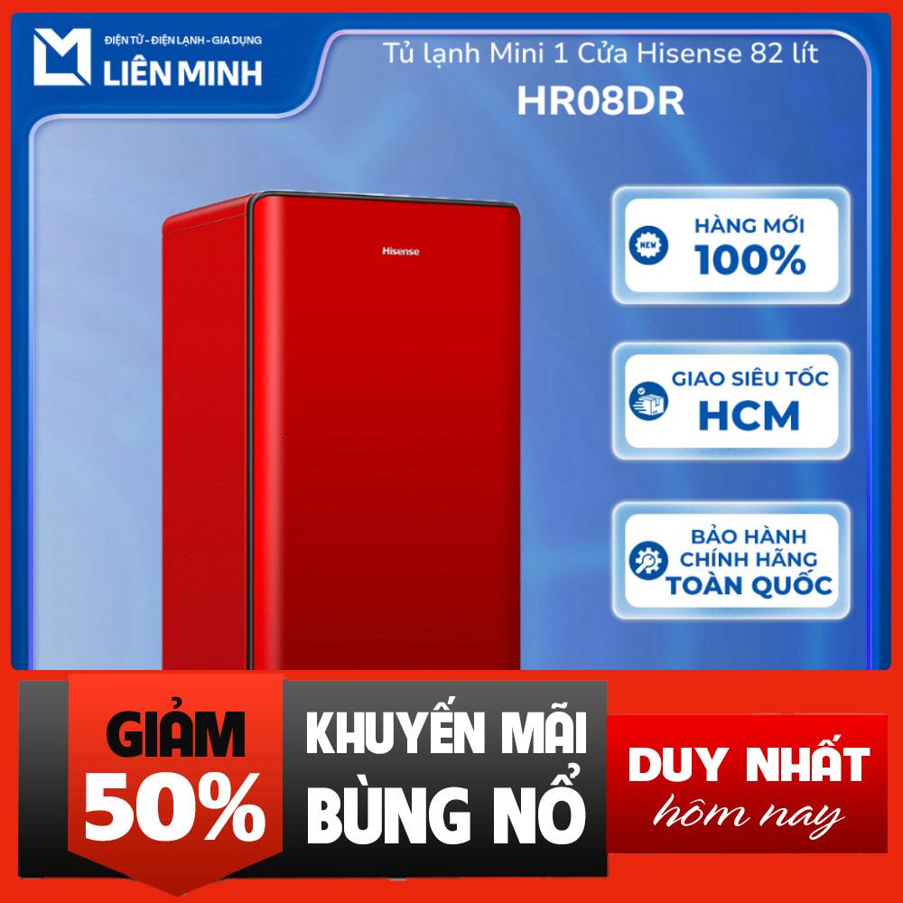 Khuyễn mãi  Tủ Lạnh Mini 82L HISENSE HR08DW, 94L HR09DB, 82L HR08DR & RR106D4EBN Freeship.