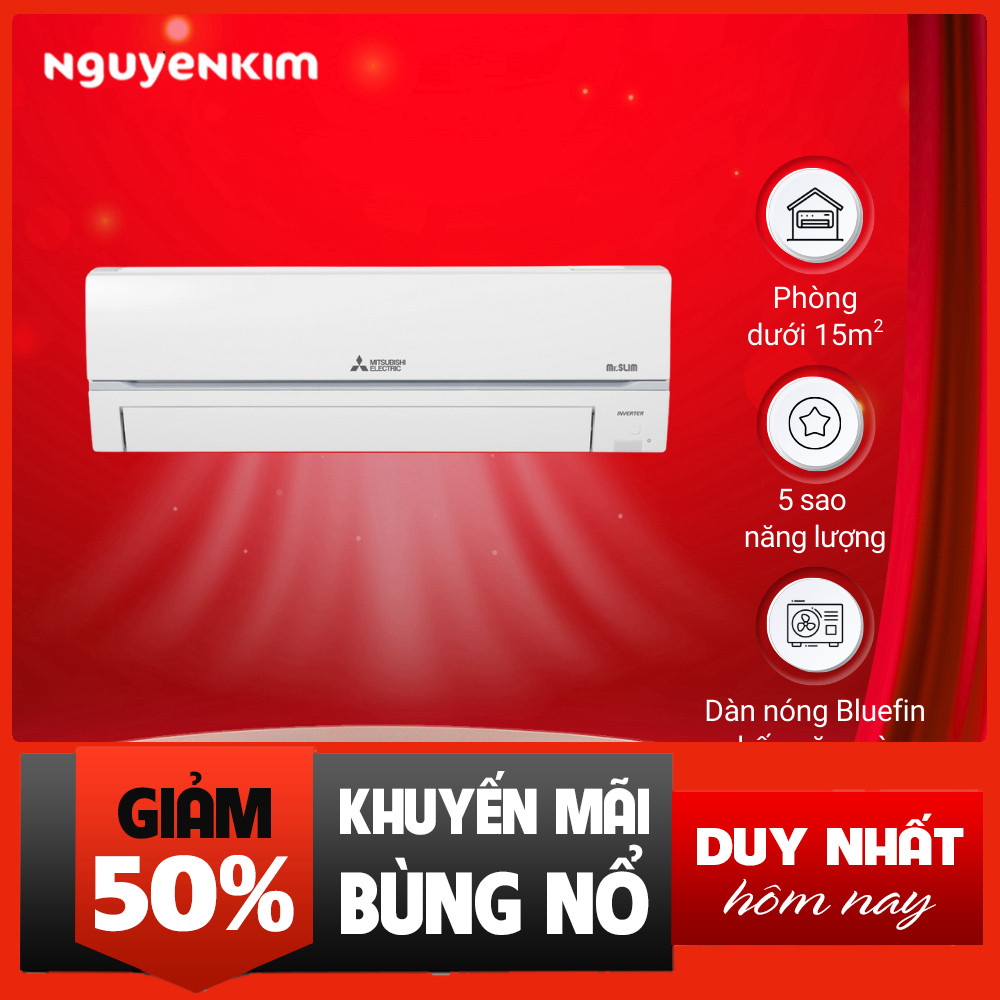 Khuyễn mãi  Máy Lạnh Inverter Mitsubishi Electric 1 HP MSY-GR25VF Giá Rẻ - Tích Hợp Công Nghê Invert