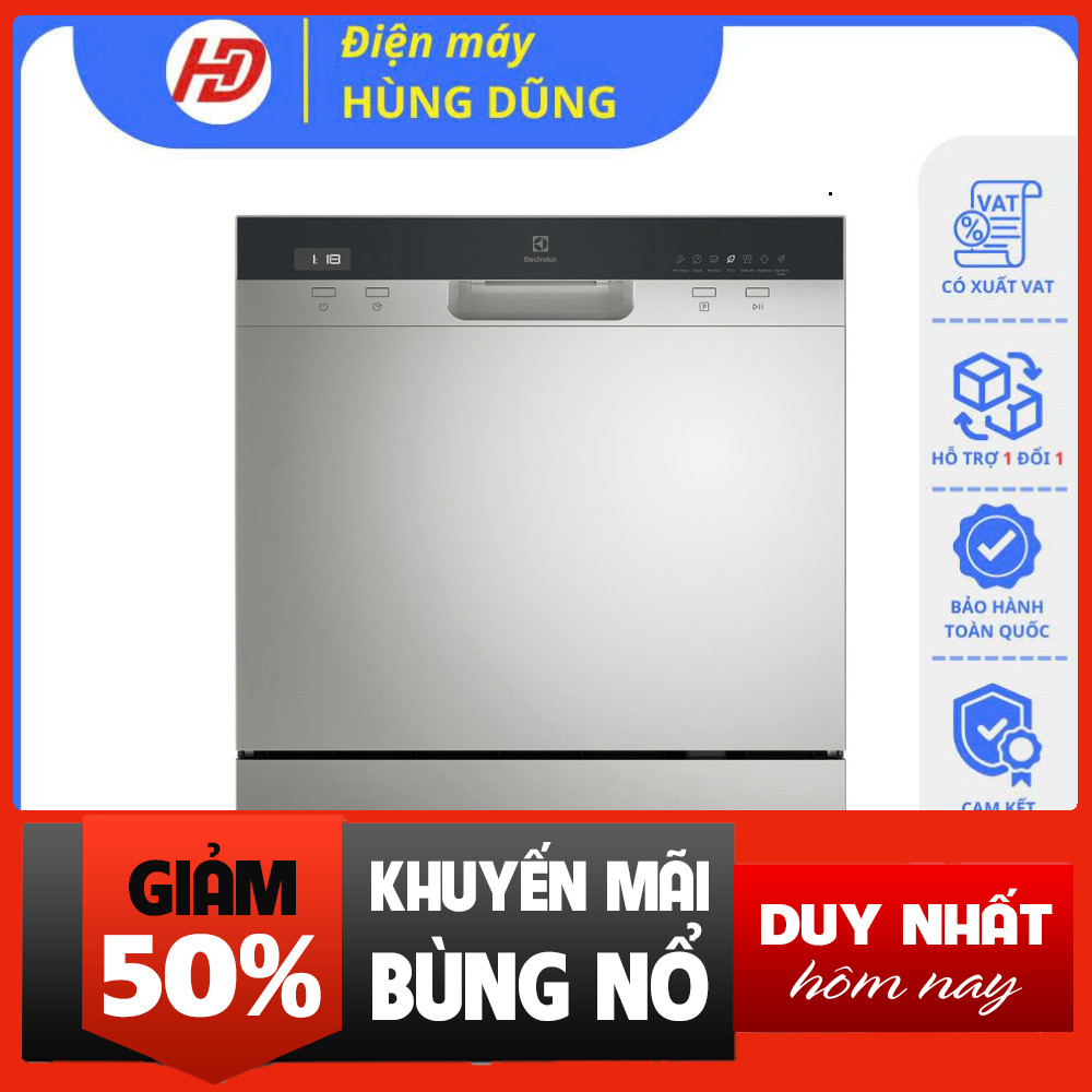 Khuyễn mãi  Electrolux Máy Rửa Chén Bát Mini 1480W Mẫu Mới ESF6010BW Miễn phí giao hàng.