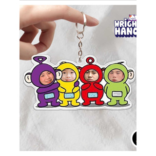 Móc khóa theo yêu cầu quà lưu niệm in hình chibi cute cặp đôi nhóm 4 người in theo yêu cầu quà tặng cho bạn bè người yêu