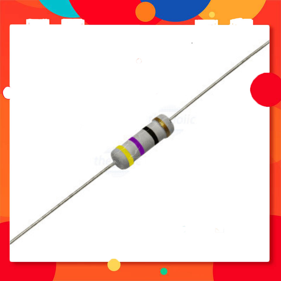 [50 Cái]- Điện Trở 47 Ohm 1W 5% 4 Vòng Màu Điện Tử Store99