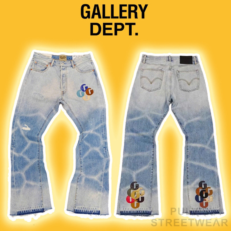 Quần Jeans Gallery Dept. G Patch Sun Faded La Flare Jeans, Quần bò jeans GD ống suông, quần ống loe 