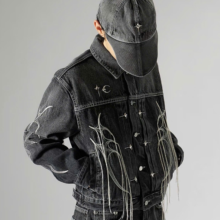 Áo Khoác Thug Club Tribal Tree Denim Jacket, Áo khoác bò nam,Áo jacket denim PLV