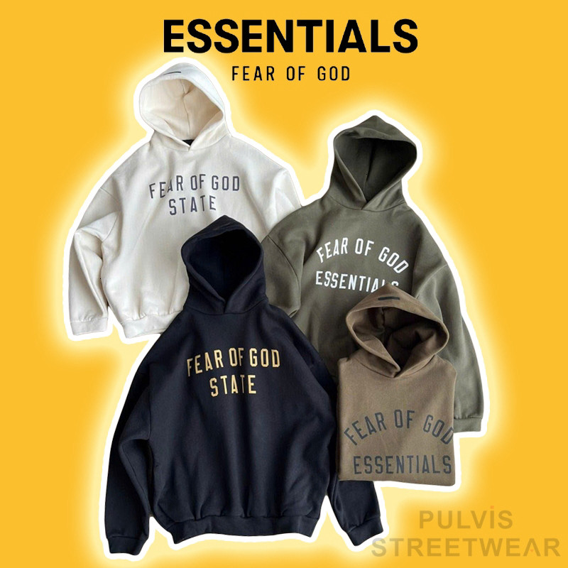 Áo Hoodie Fear of God ESSENTIALS Heavy Fleece ''STATE'' Hoodie SS24,Áo hoodie FOG,Áo hoodie nam PLV