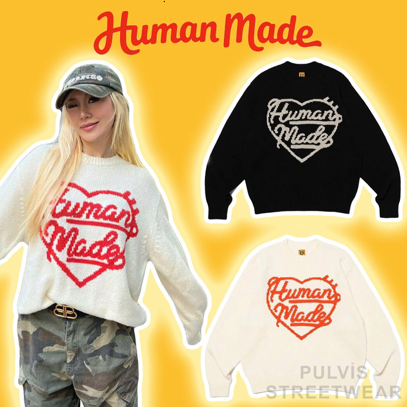 Áo Sweater Human Made Low Gauge Knit Sweater, Áo sweater len Human Made, Áo len nam PLV
