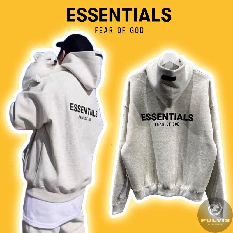 Áo Hoodie FOG Fear of God ESSENTIALS SS22 Light Oatmeal, Áo hoodie FOG cao cấp nỉ bông oversize PLV