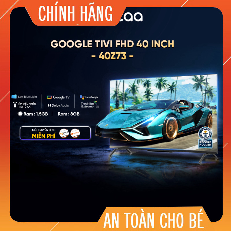 Google Tivi thông minh Smart 40 inch FHD Coocaa 40Z73 Giao nhanh toàn quốc.