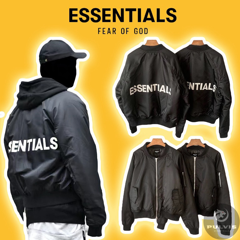 Áo Bomber Jacket FOG Fear Of God ESSENTIALS Raglan, Áo Khoác Bomber ESSENTIALS PLV