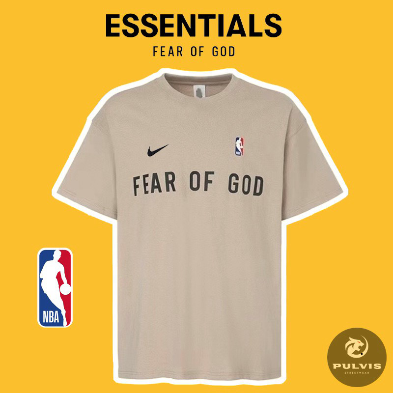 Áo tee Fear of God FOG x NBA Warm Up Tee Tan, áo thun FOG NBA, thun FOG NBA PLV