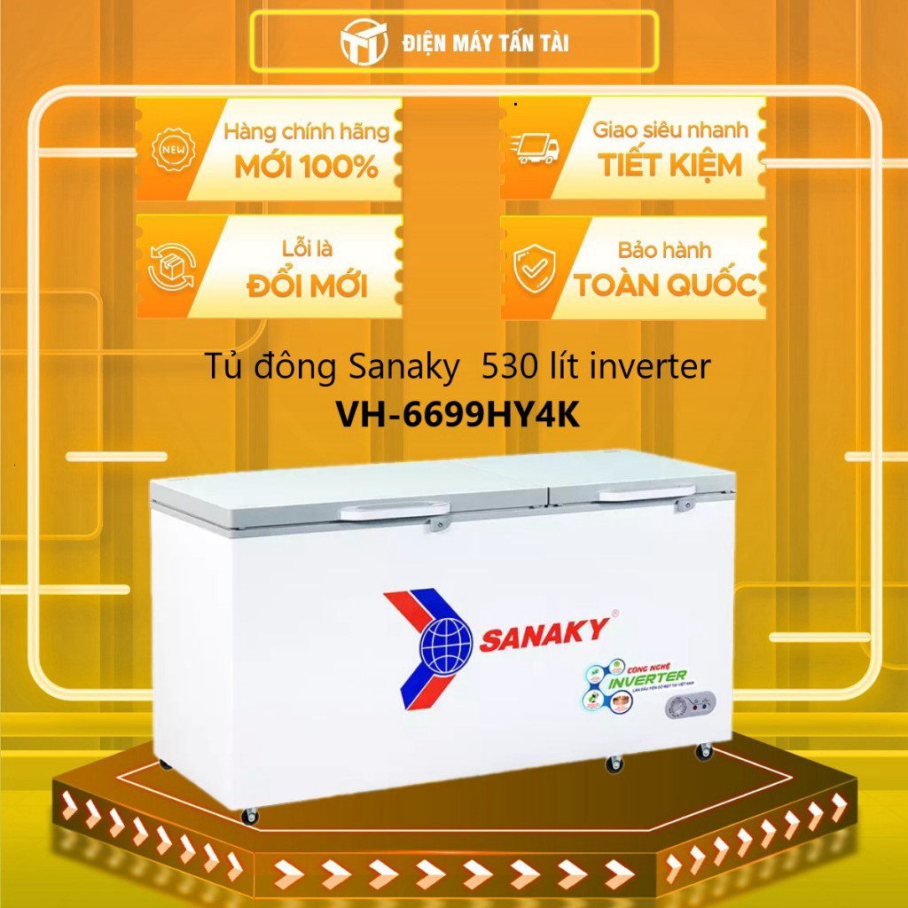 VH-6699HY4K - Tủ Đông Inverter Sanaky 6699HY4K (1 Ngăn Đông, 2 Cánh ) - MIỄN PHÍ GIAO HCM