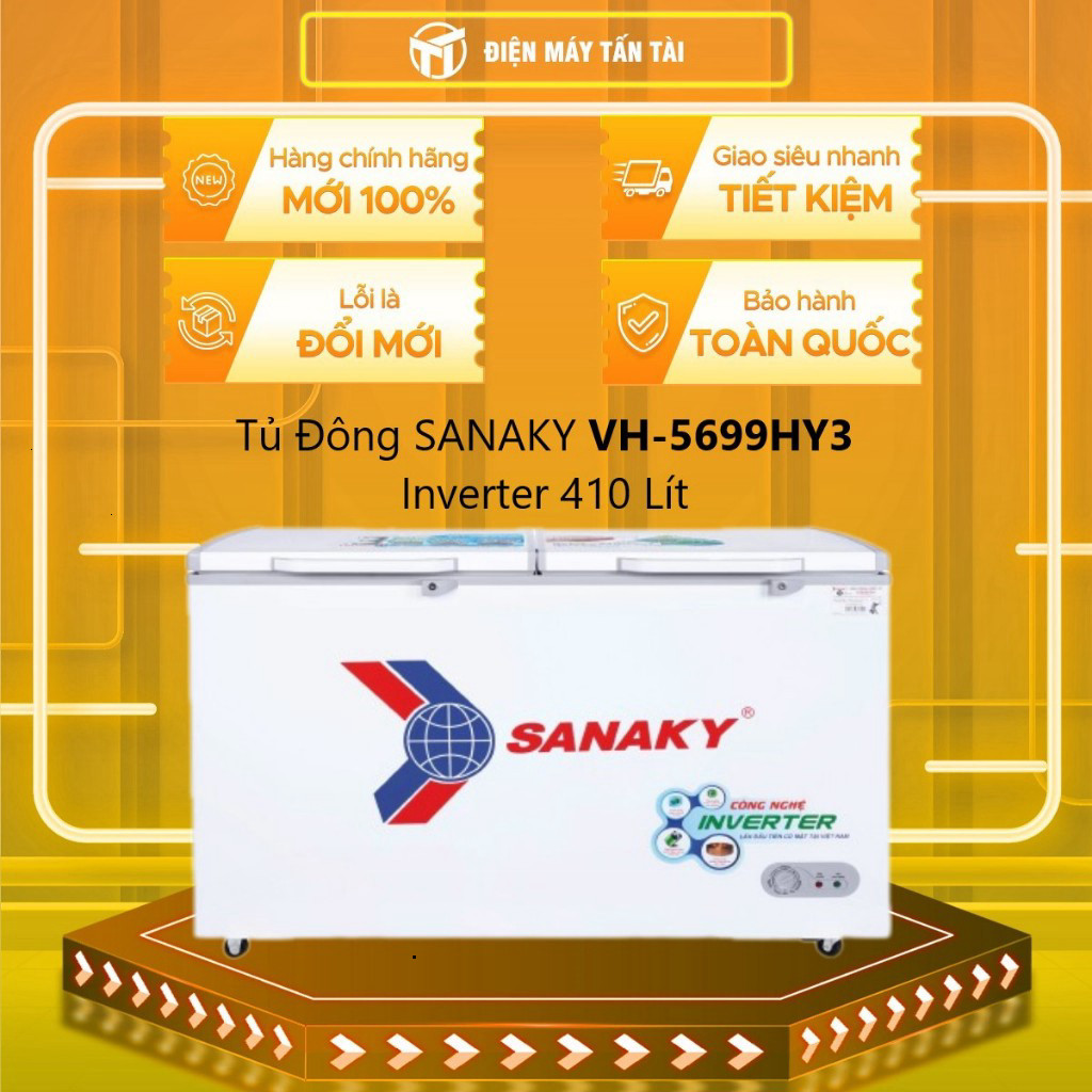 [TẤN TÀI LĐ 0Đ] VH-5699HY3 - Tủ Đông Sanaky Inverter 410 Lít VH-5699HY3 - MIỄN PHÍ GIAO HCM