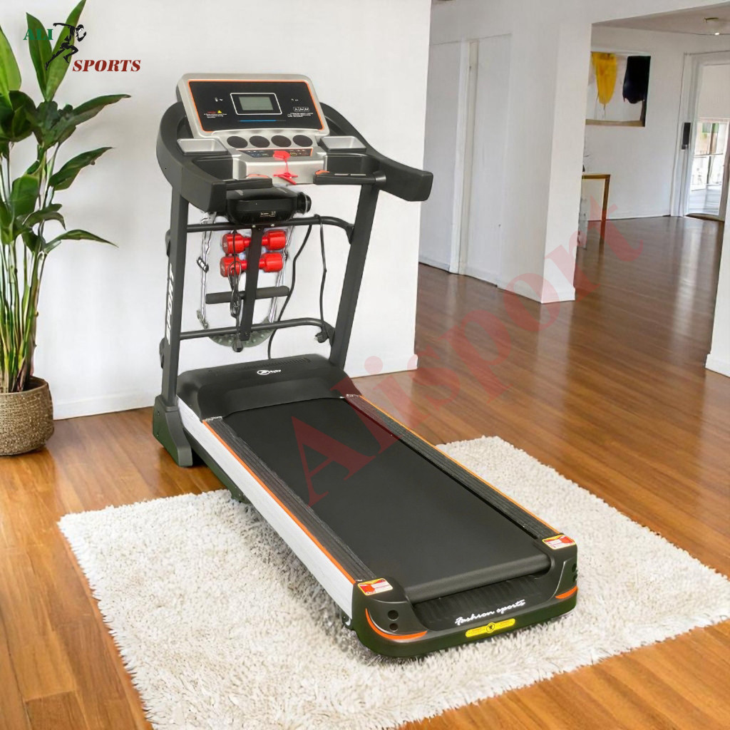 máy chạy bộ Osaky OS-900D, máy chạy bộ gấp gọn tại nhà có nâng dốc tự động, kèm máy rung đai massage