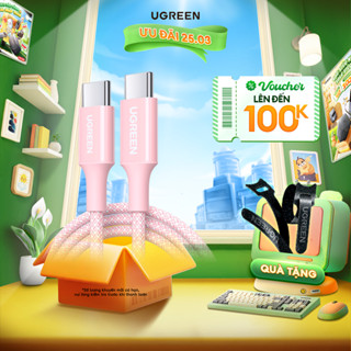 Cáp sạc nhanh USB-C 100W dài 1M Ugreen L502 | Sạc nhanh 5A | Tốc độ truyền tải 480Mbps | BH 18 tháng 1 đổi 1 65255 65251