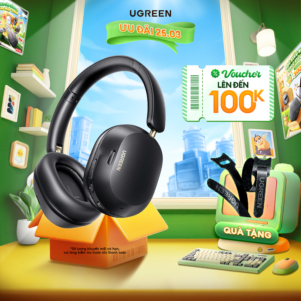 Tai nghe Bluetooth V5.4 Ugreen HP203 | Chống ồn chủ động | Chính hãng - Bảo hành 18 tháng 1 đổi 1 35757