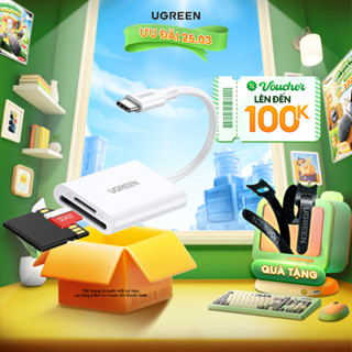 Đầu đọc thẻ SD/TF USB 3.0 chuẩn Type-C Ugreen | Tốc độ truyền tải 170MB | Bảo hành 18 tháng 1 đổi 1 35506 35622